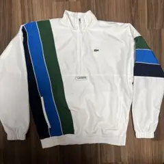 LACOSTE ハーフジップ ナイロンジャケット ホワイト