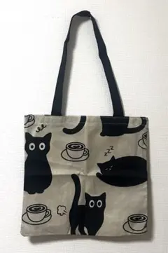猫柄プリント　トートバッグ　C-3