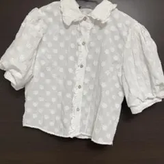zara ザラ ブラウス シャツ トップス パフスリーブ