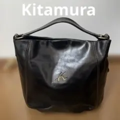 美品♡Kitamura motomachi ハンドバッグ ネイビー キタムラ 革 - メルカリ