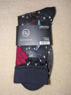 新品 GU×UNDERCOVER コラボ ソックス 靴下 23-25cm　黒　赤