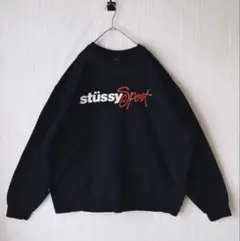 stüssy 黒 トレーナー