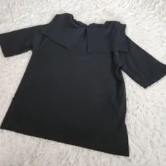 niko and… ニコアンド セーラーカラー 半袖 Tシャツ ブラック黒 襟