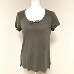 USA購入 新品 エディーバウアー カーキ/グレーT 胸元リボン付き M相当のサムネイル