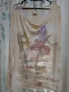 y2k tornado mart 花柄　シースルー　ロンt カットソー