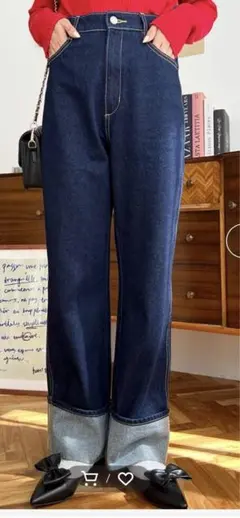 ロールアップデニム