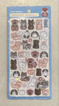 【正規品】ボンボンドロップシール　和柄　新作　日本犬　柴犬