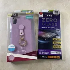【新品】iPhone XR [NUNO] ハンドルリング付クラリーノ　おまけ付きのサムネイル