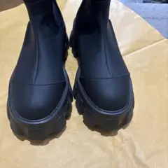 ジーナシスサイドゴアブーツ ブラック 厚底Lサイズ