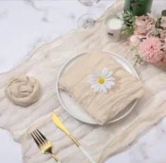 ２個セット！テーブルクロス テーブルセンタークロス テーブルランナー ベージュ