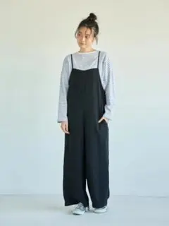 AMERICAN HOLIC　キャミサロペット　ポケット　F　ブラック　0644