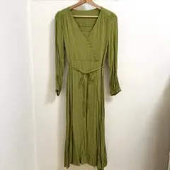 【vis】 カシュクールクルミワンピース　M