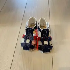 ミキハウス ベビーサンダル 白 赤 ネイビー 13.5