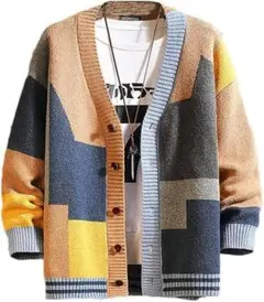 訳あり‼️カーディガン ボタン ニット アメカジ 前開き 暖かい メンズ