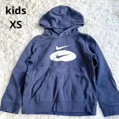 NIKE ナイキ キッズ　XSネイビー　パーカー　スウェット　裏起毛