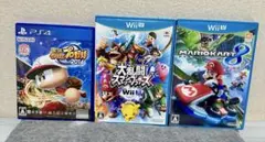 ゲームソフト 3本セット（PS4 パワプロ /Wii U スマブラ・マリカート）
