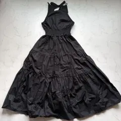 ZARA ブラック キャミワンピース ロング丈 Mサイズ