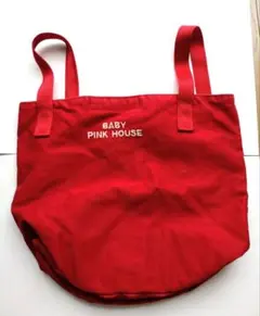 ♡PINK HOUSE♡トートバッグ赤新品未使用品 美品 ピンクハウス90年代 チェリー総柄 バケツ型トートバッグ 赤色