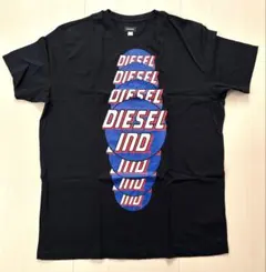 【新品】DIESEL ブラック Tシャツ グラフィックプリント