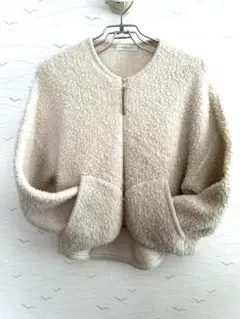 【マカフィー】ボア素材ホワイト_ショートジャケット