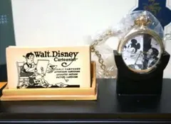 激レア　ディズニー75周年記念　Walt Disneyとミッキーマウス 懐中時計