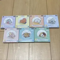 BT21 一番くじ　ガラスプレート　7個セット