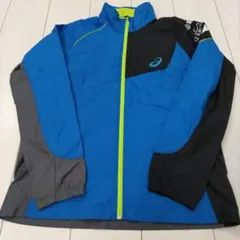 asics ウィンドブレーカー 青/黒