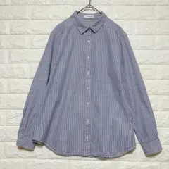 a.v.vスタンダード　ストライプシャツ【M】　長袖　コットンブラウスのサムネイル