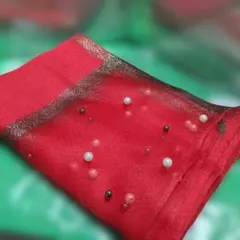 パール ビジュー 大判 ストール ショール スカーフ 大判
