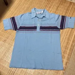 70s Levi's リーバイス 三角タグ ヴィンテージ ポロ ライトブルー Mのサムネイル