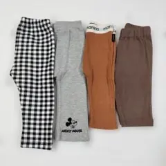 バースデイ しまむら レギンス パンツ まとめ売り ミッキー チェック リブ