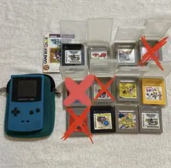 ゲームボーイカラー 本体 ターコイズ ソフト8点　セット　動作確認あり