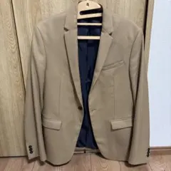ZARA ベージュ シングルボタンジャケット EUR 48