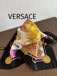 VERSACE シルクハンカチ 太陽デザイン