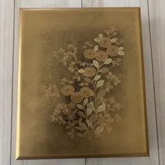特選 高級木製漆器 金色 花柄