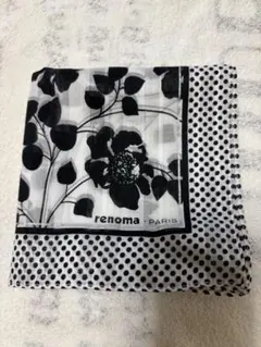 renoma 花柄ドット ハンカチ