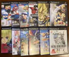 PS2 プレステ2 ゲームソフト 12本セット ケースのみ3本 メモリーカードふ