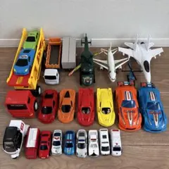 乗り物おもちゃ 21台 まとめ売り はたらく車 飛行機 ヘリ 男の子