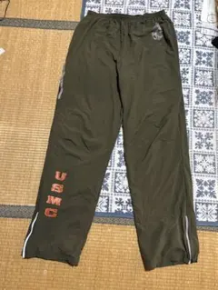 米軍放出品 カーキ色 トレーニングジャージ 下のみ M