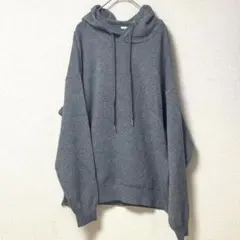 GU パーカー ダークグレー 無地 シンプル フーディ 長袖 カジュアル 春先