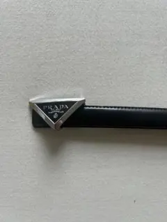 PRADA トライアングルロゴ ベルト ブラック