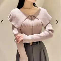 SNIDEL フロントジップニットプルオーバー