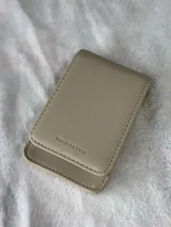 ミラー付きマルチケース ベージュ 新品未使用