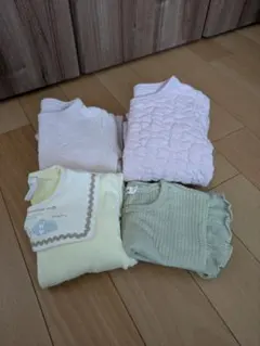 ロンパースセット（ピンク・黄・緑）　70-80size