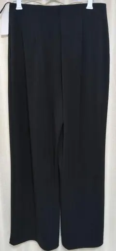 クレープジャージーストレートパンツ　ユニクロ 　Ｌ　黒　470783