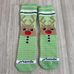 phénix トナカイデザイン スキー用子どもソックス