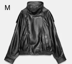 ZARA フェイクレザージャケット M ブラック