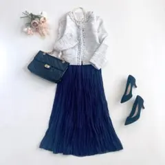 スーツ セットアップ ビームス ジャケット×ロングスカート ツイード 卒業 入学