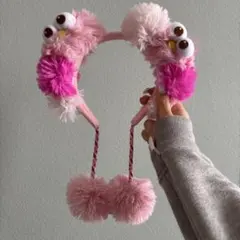 USJ ポンポン付きカチューシャ　モッピー　ピンク