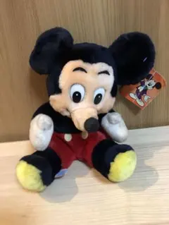 ディズニー　ミッキー　ぬいぐるみ　レトロ